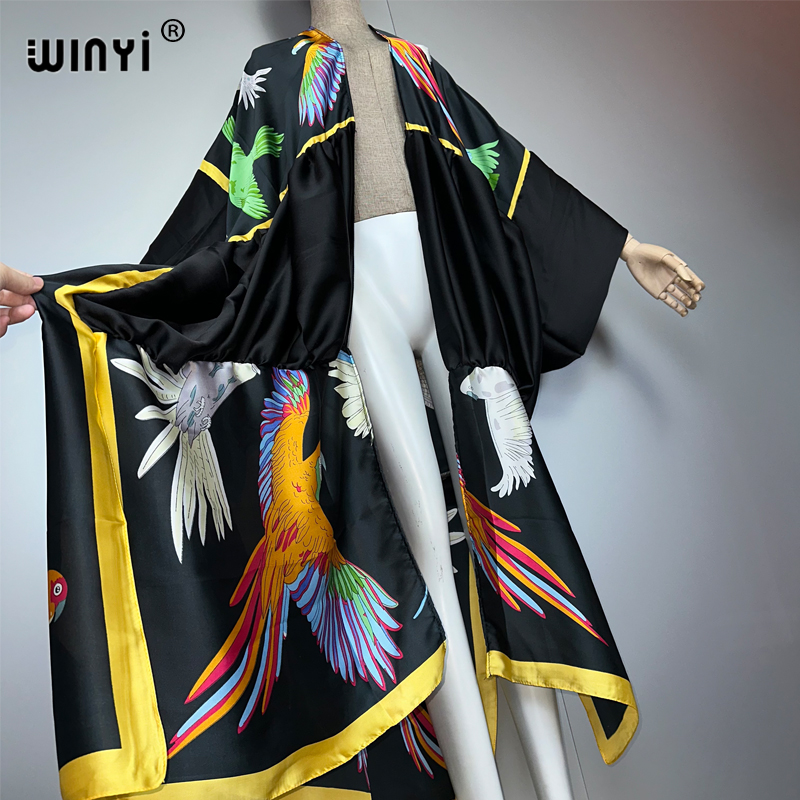WINYI print boho kimono maxi b - Cover Up Kaftan avaliação e preço