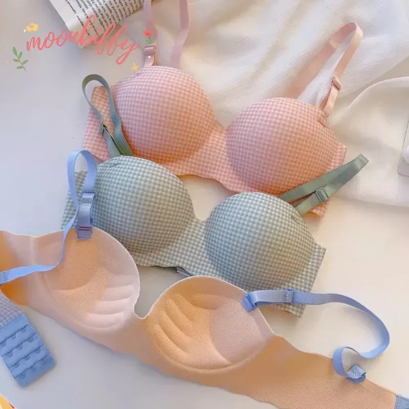 Women Ice Bra One Cup Thick Co - Bralette Triangle Set avaliação e preço