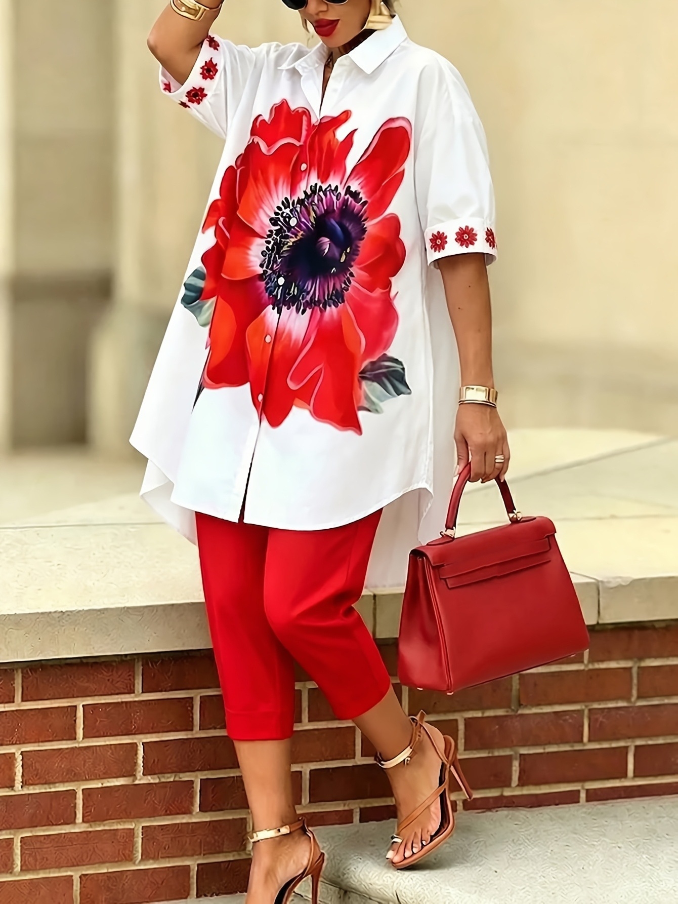 Vintage Women Floral Printed 2 - Romper Floral Print avaliação e preço