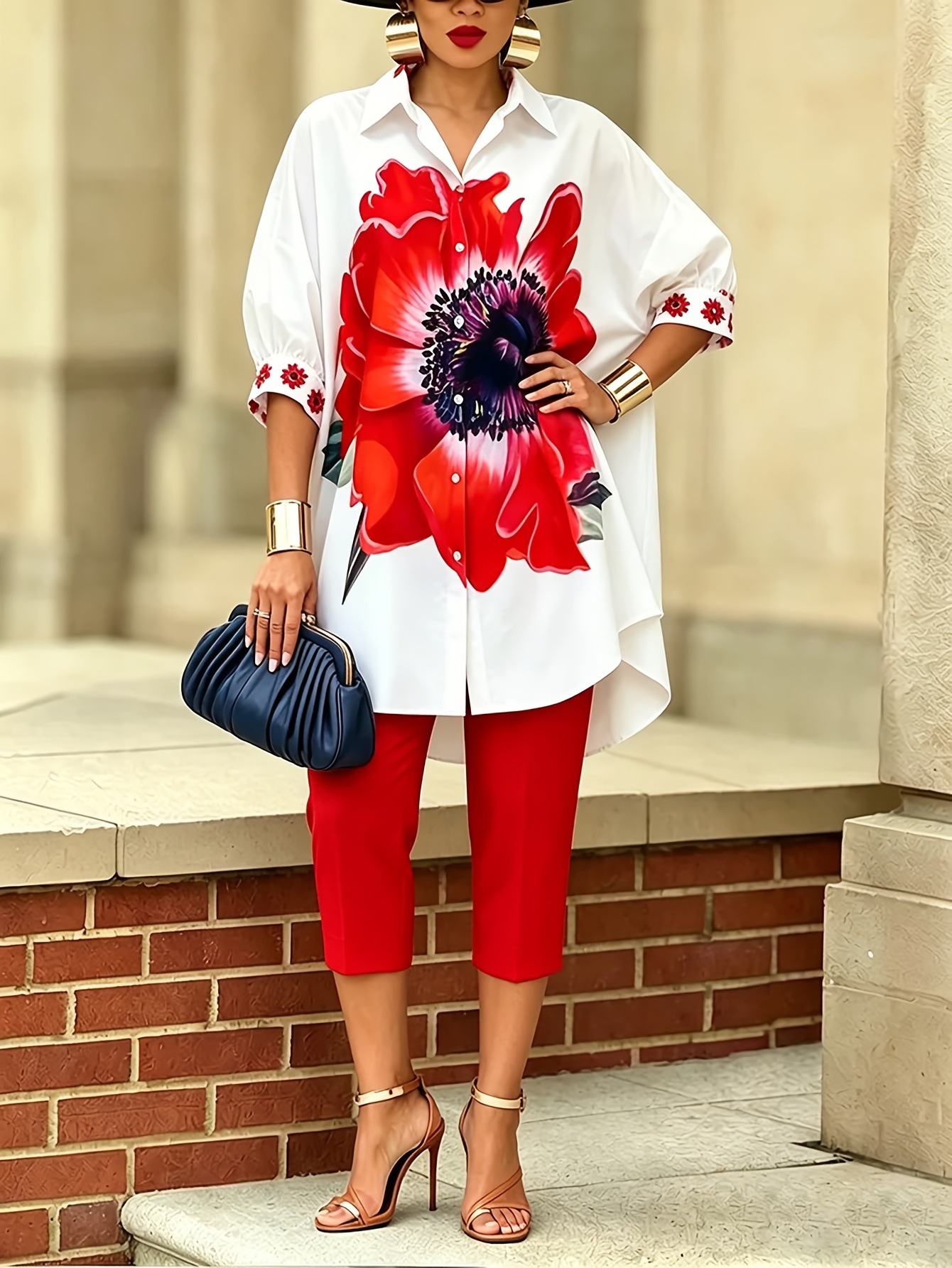 Vintage Women Floral Printed 2 - Romper Floral Print avaliação e preço