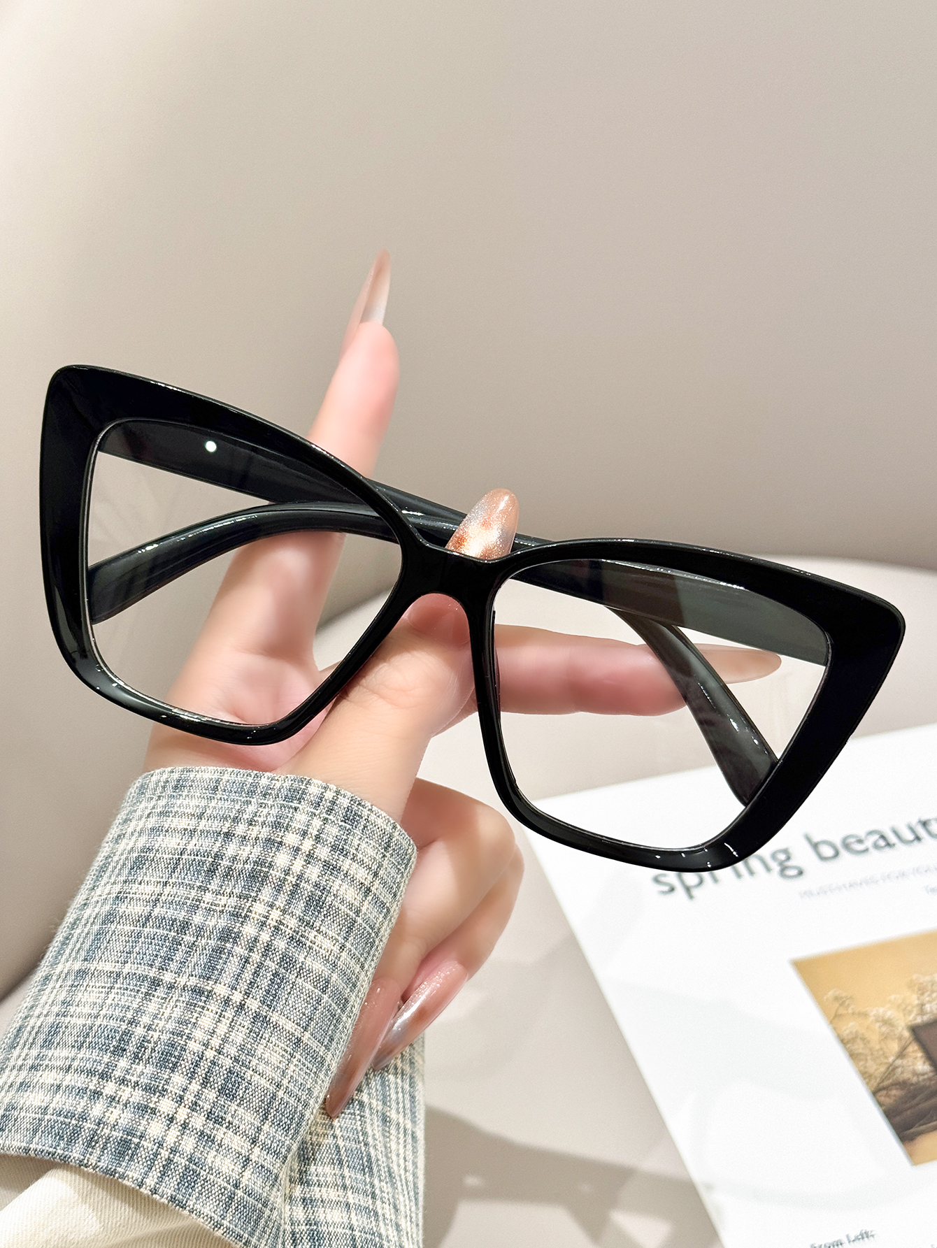 1pc daily fashionable black ca - Sunglasses Cat Eye avaliação e preço