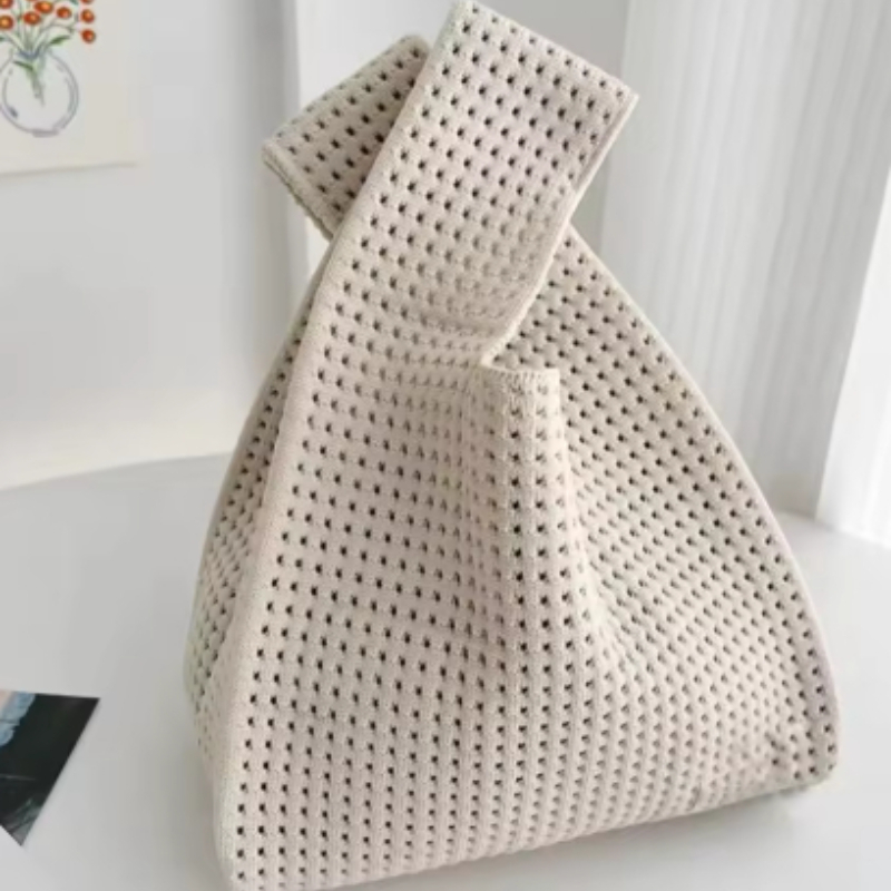 Women Beach Bag Hollow Knit Kn - Tote Bag Beach avaliação e preço
