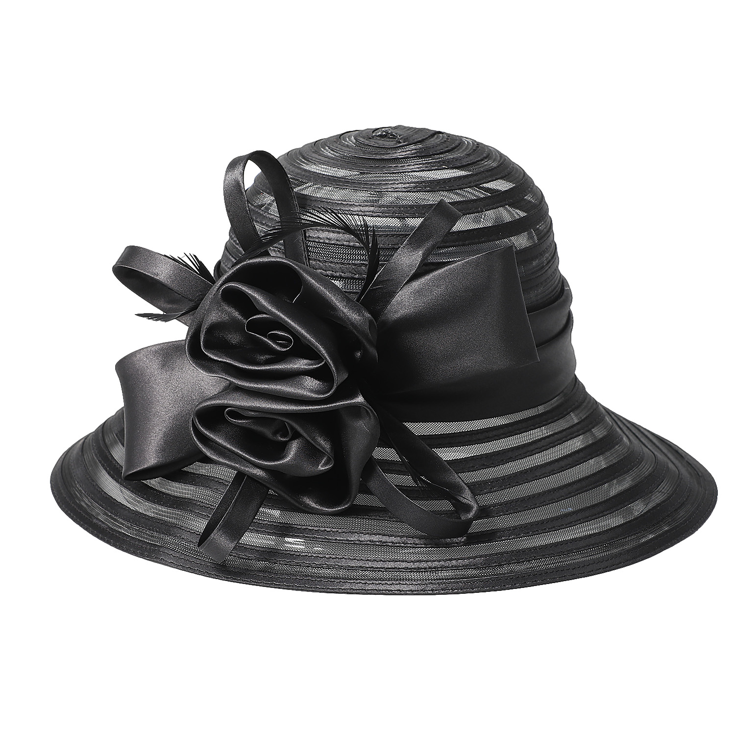 FS Black Red Wide Brim Organza - Hat Floppy Wide avaliação e preço