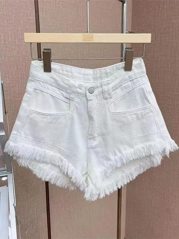 Casual Korean Style Frayed Hem - Shorts Denim Frayed avaliação e preço