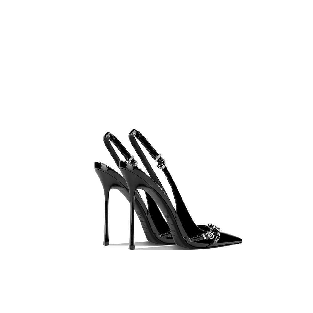 Fashionable Black Pointed Toe  - Sandal Strappy Heeled avaliação e preço