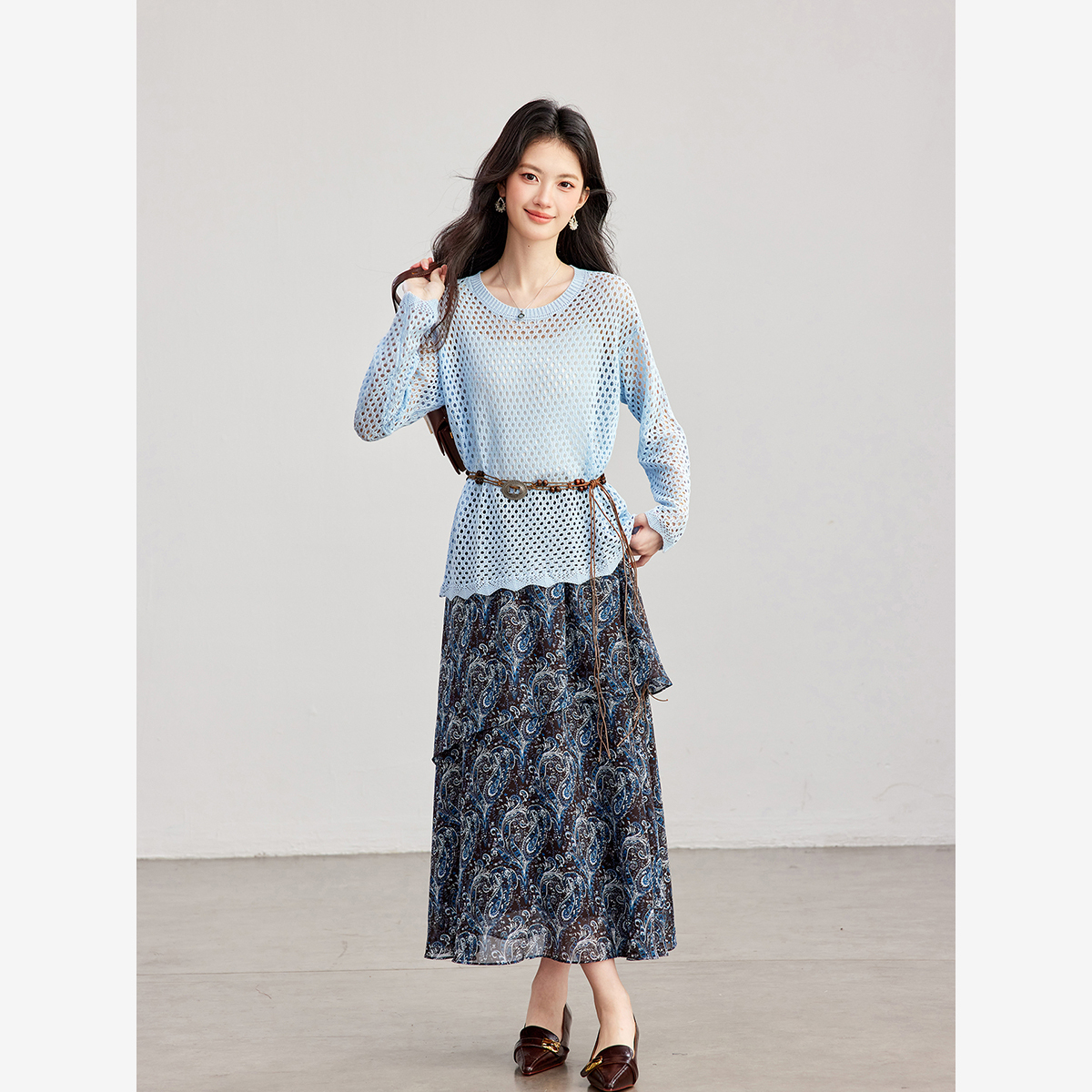 VIMLY Women's Two-piece Set 20 - Midi Skirt Floral avaliação e preço