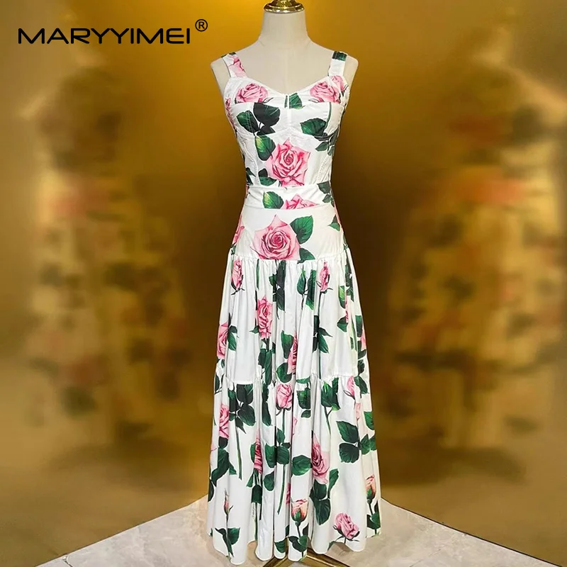 MARYYIMEI Floral-Print Pleated - Romper Floral Print avaliação e preço