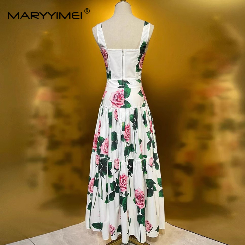 MARYYIMEI Floral-Print Pleated - Romper Floral Print avaliação e preço