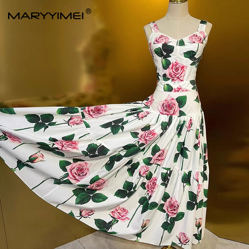 MARYYIMEI Floral-Print Pleated - Romper Floral Print avaliação e preço