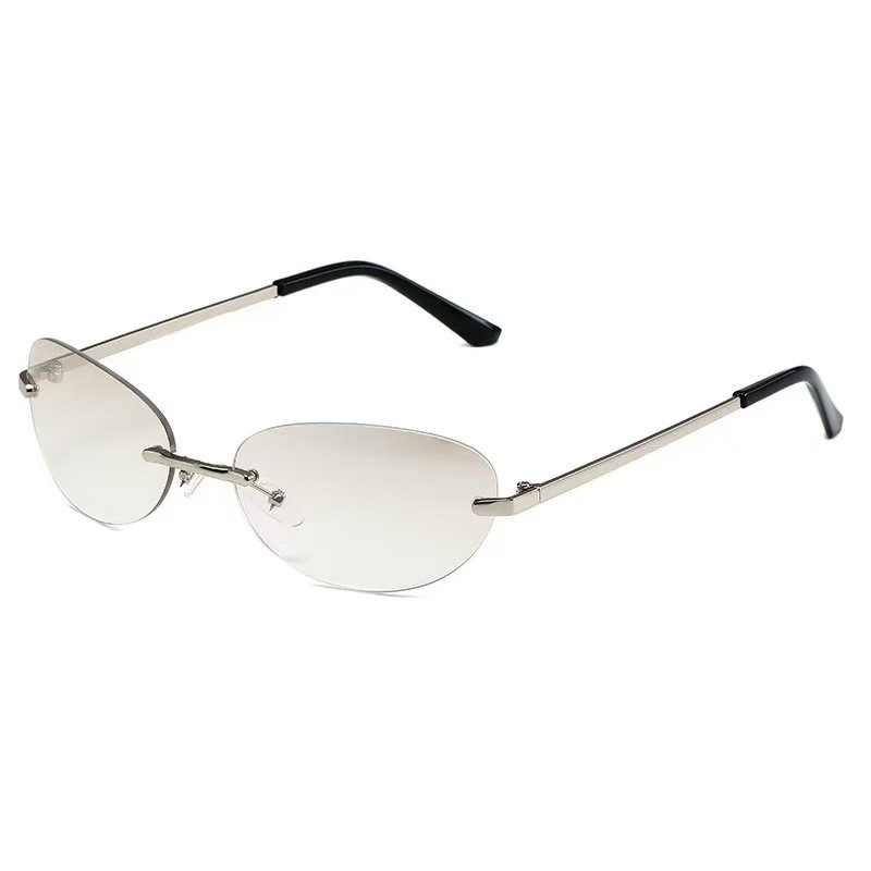 Rimless  Oval Sun Glasses for  - Sunglasses Cat Eye avaliação e preço