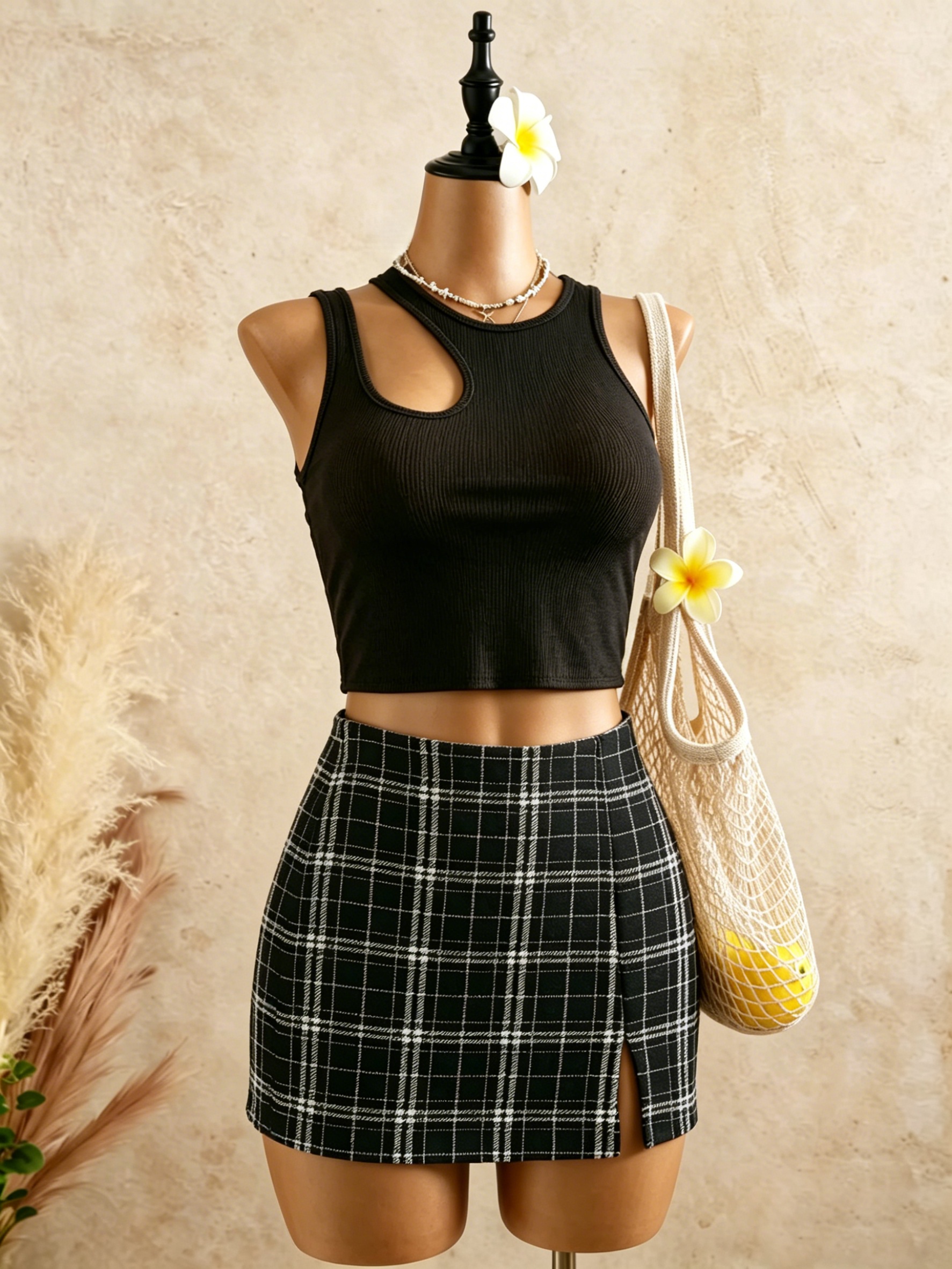 2 Piece Outfits Women Cutout R - Crop Top Crochet avaliação e preço