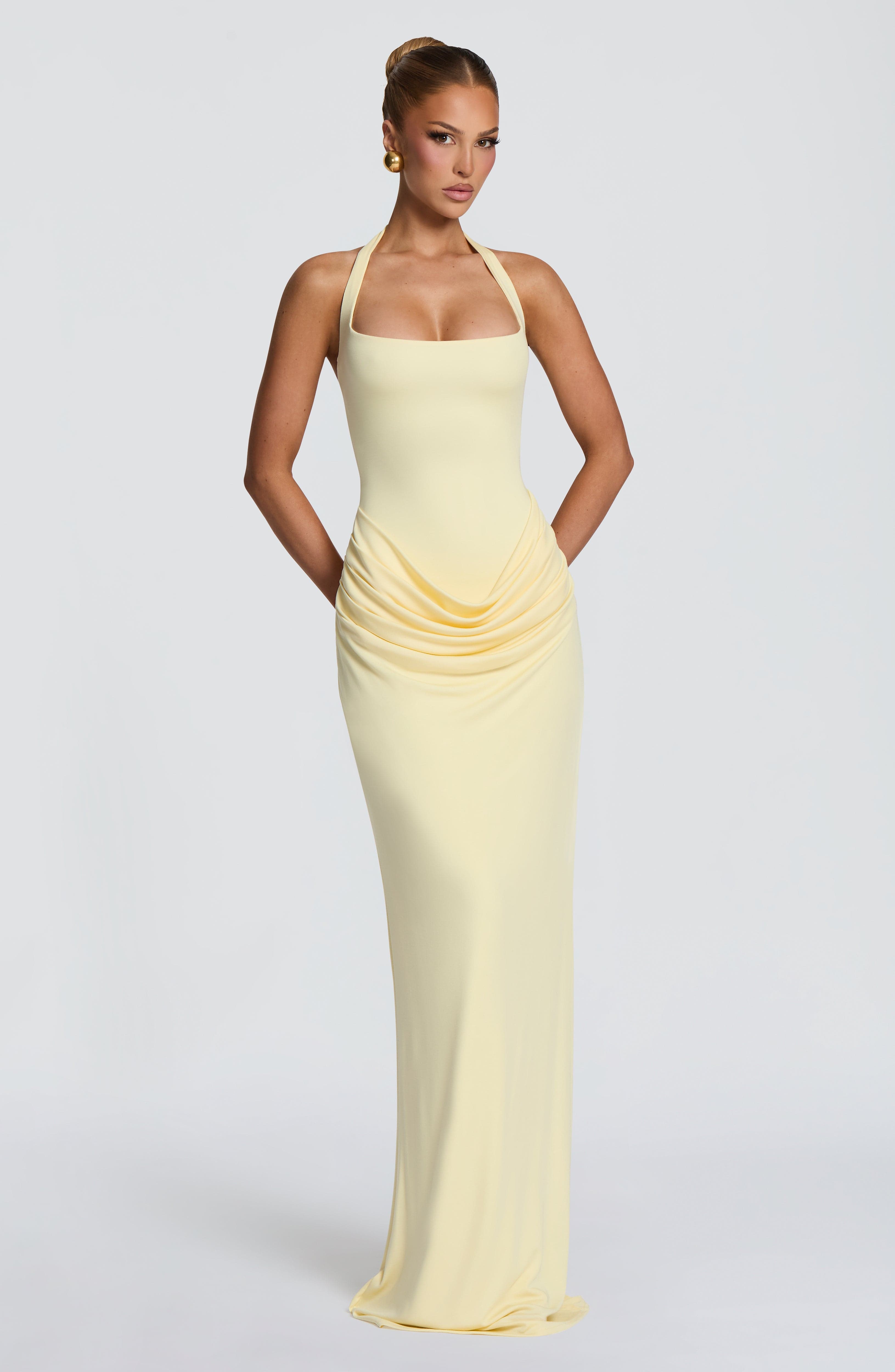 Halter Square Neck Maxi Dress  - Maxi Dress Halter avaliação e preço