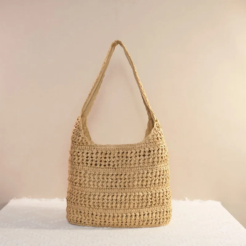 Hollow Straw Handwoven Tote Ba - Tote Bag Beach avaliação e preço