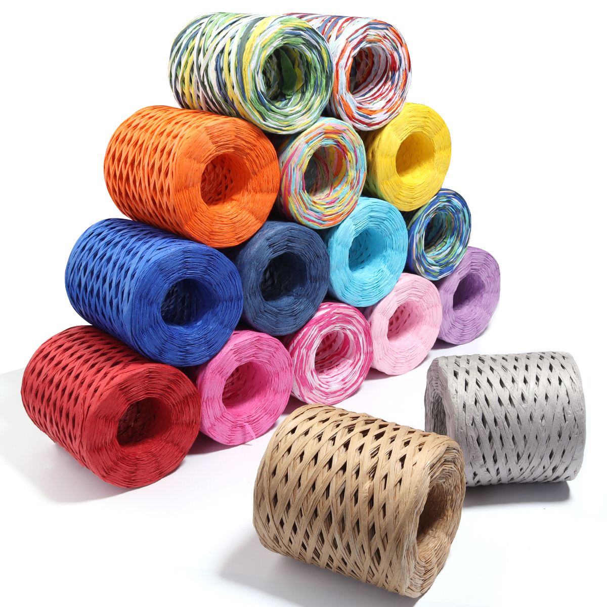80-200M/Roll 4mm Colored Raffi - Crochet Bag Raffia avaliação e preço